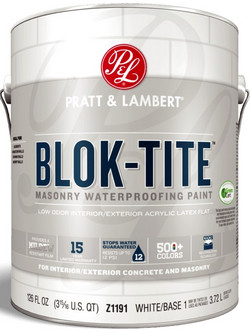 Pratt & Lambert Blok Tite Ακρυλικό Χρώμα Εξωτερικού Χώρου Λευκό 3.78lt