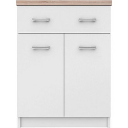 Κομότα Top Mix 60x33x85cm Λευκό-Σονόμα AlphaB2B