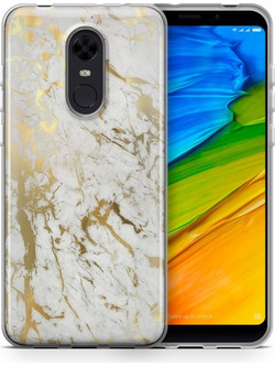 Θήκη Xiaomi Redmi 5 Plus Flexible TPU - Gold Marble