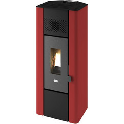 Eva Calor Lilli 6 Bordeaux Σόμπα Pellet Αερόθερμη 6kW