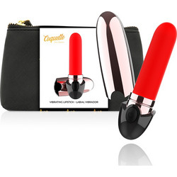 Coquette Lipstick Κλειτοριδικός Δονητής 9.9cm Χρυσός Μαύρος