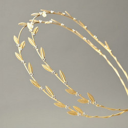 Στέφανα Γάμου Κίτρινο Χρυσό - Επιχρυσωμένα με φύλλα Ελιάς Ασήμι 925/ Επάργυρο Ασημένιο 925