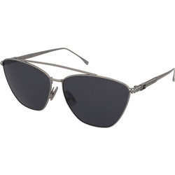 Fendi FF 0438/S 6LB/IR Γυναικεία Γυαλιά Ηλίου Cat Eye Μεταλλικά Ασημί με Γκρι Polarized Φακό