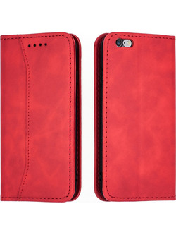 Bodycell Leather Wallet Case Red (iPhone 6 / 6S)