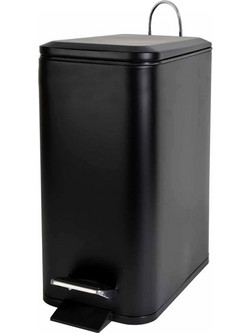 Χαρτοδοχείο μπάνιου 5lt Eric 26x14.5x29cm Black Matt 05393.001
