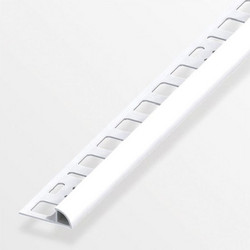 Προφίλ πλακιδίων καμπυλωτό πλαστικό PVC 10mm 1m λευκό