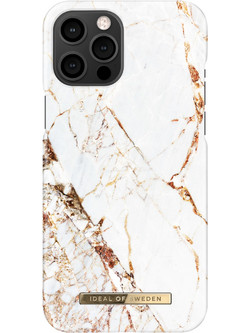 iDeal of Sweden Smoke Marble Back Cover Carrara Gold (iPhone 12 / 12 Pro)