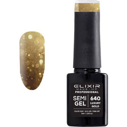 Elixir Semigel 640 Luxury Gold Ημιμόνιμο Βερνίκι Νυχιών 5ml