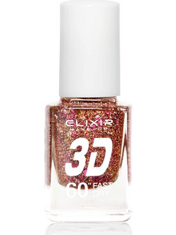 Elixir Fast Dry 3D 270 Glitter Βερνίκι Νυχιών Μακράς Διαρκείας Quick Dry 13ml