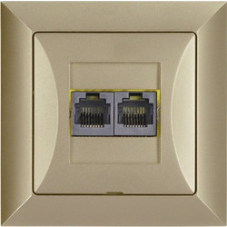 Πρίζα Δικτυου Rj45 Διπλη 8Pin Τιτανιο Timex 5907522187053