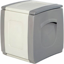Μπαούλο Πλαστικό Γκρι - Ανθρακί 100lt Compact Homeplast 54x50x57υψ Α00530
