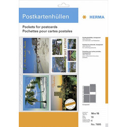 Herma Postcard Pockets 10x15 10x4 Sheets transparent 7695