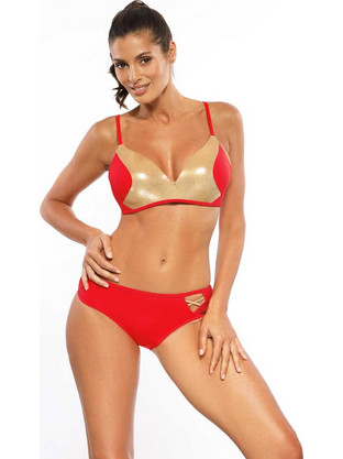 Marko Jasmine Bikini Set με Ενίσχυση Κόκκινο Χρυσό M-625