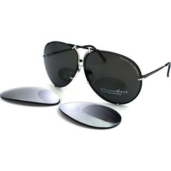Porsche Design P8478 J Ανδρικά Γυαλιά Ηλίου Aviator Μεταλλικά Μαύρα με Γκρι Polarized Φακό