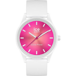 Ice Watch Γυναικείο Ρολόι Solar με Λευκό Καουτσούκ Λουράκι IC019030
