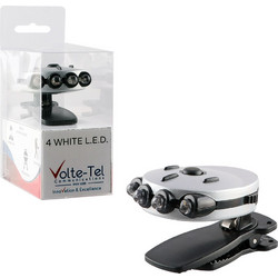 Volte-Tel Clip 4 Silver Φακός Κεφαλής Εργασίας Μπαταρίας Led