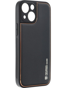 Forcell Leather Back Cover Black (iPhone 13 mini)
