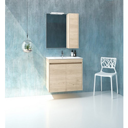 Zebis Eco 080 Σετ Έπιπλο Μπάνιου με Νιπτήρα & Καθρέπτη 1011