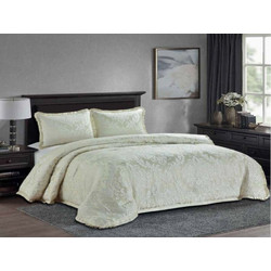 Γαρύφαλλο Πάπλωμα Υπέρδιπλο 220x240 Damask Jacquard Κρεμ