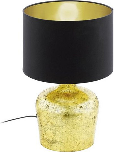 Eglo Manalba Πορτατίφ Ε27 Μαύρο Χρυσό Φ25xΥ38cm