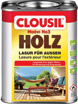 Clou Clousil Lasur Βερνίκι Εμποτισμού Ξύλου Έτοιμο προς Χρήση Ματ Μαόνι 2.5lt