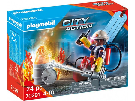 Playmobil City Action Πυροσβέστης με Αντλία Νερού για 4+ Ετών 70291