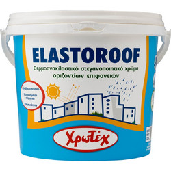 Χρωτέχ Elastoroof Ελαστομερές Επαλειφόμενο Ακρυλικό Στεγανωτικό Ταράτσας Λευκό 750ml