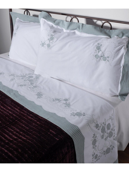 Σεντόνι Σετ Χειροποίητο 3 Τεμ. 225x270 Silk Fashion 644-1 Πρασινο