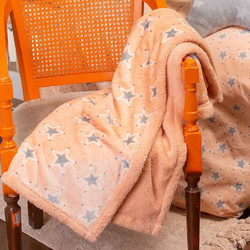 Melinen Mini Stars Κουβέρτα Κούνιας Fleece 105x160 Ροζ