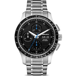 Rodania Cazius Automatic Valjoux Stainless Steel Chrongraph Ανδρικό Ρολόι Αυτόματο με Ασημί Μεταλλικό Μπρασελέ 2503949