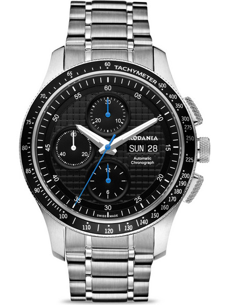 Rodania Cazius Automatic Valjoux Stainless Steel Chrongraph Ανδρικό Ρολόι Αυτόματο με Ασημί Μεταλλικό Μπρασελέ 2503949