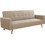 Woodwell Carlos Τριθέσιος Καναπές Κρεβάτι Μπεζ 200x94x83cm Ε9922,3