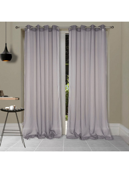 Kipper Κουρτίνα με Τρουκς 140x260 Elsa Grey