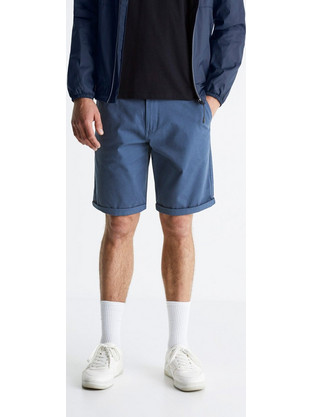 Celio Casual Ανδρική Βερμούδα Chino Μπλε 1765773