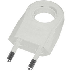 TWO PIN PLUG WITH EXTRACTION RING 6A WHITE - 192115/WH