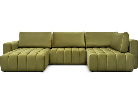 PoliHome Bonita Καναπές σε Σχήμα Π Lime 350x170x85cm 162295139