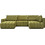PoliHome Bonita Καναπές σε Σχήμα Π Lime 350x170x85cm 162295139
