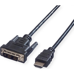 Value Καλώδιο HDMI Male to DVI-D Male 2m Black 11.99.5522
