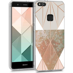 KWmobile Θήκη Σιλικόνης IMD Design - Huawei P10 Lite - Beige / Rose Gold / White (41375.54)