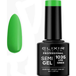 Elixir Semigel 1035 Lime Green Ημιμόνιμο Βερνίκι Νυχιών 8ml