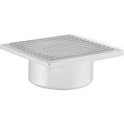 Europlast Περσίδα εξαερισμού μεταλλική Φ100mm 150x150mm λευκή 101-7927 | 18-400-005