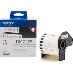 Brother P-touch Label Red / Black on White15.2m x 62mm (DK22251) (BRODK22251)