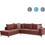 HomeMarkt Mesina Γωνιακός Καναπές Αριστερή Γωνία Ροζ 290x235x94cm HM3253.02L