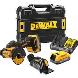 DeWALT DCS438E2T Γωνιακός Τροχός Μπαταρίας 18V 76mm με Ρύθμιση Στροφών 1x1.7Ah
