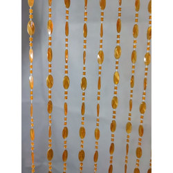 Κουρτίνα Πόρτας Χάντρα 100x220cm κρυσταλλική μελί 40 σειρών