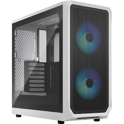 Fractal Design Focus 2 RGB White Midi Tower Κουτί Υπολογιστή RGB με Πλαϊνό Παράθυρο