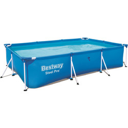 Bestway Steel Pro 56404 Πισίνα Πλαστική με Μεταλλικό Σκελετό 300x201x66cm