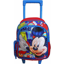 Paxos Mickey Smile Σχολική Τσάντα Τρόλεϊ Νηπιαγωγείου Πολύχρωμη 54374