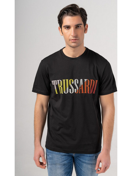 Trussardi Jeans Κοντομάνικο Jersey της σειράς Rainbow - 52T00618 1T005381 K299 Black