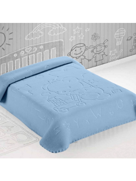 Belpla Ster 521 Κουβέρτα Κούνιας Βελουτέ 110x140 Γαλάζια